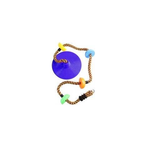 Balançoire Enfant Extérieur Siège de Corde d'escalade pour Enfants de 2 m, Balançoire à Suspendre Extérieur Jardin avec Corde Réglable, Plaque de Suspension avec Corde Balançoire à Disque (1/4)