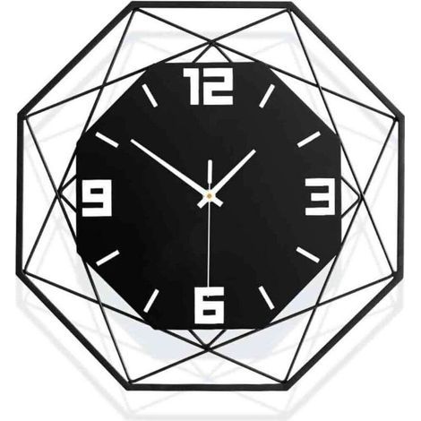 FENOPLASTICAHorloge Murale Silencieuse 30cm Design 3D - avec Pendule Décorative - Modèle Original