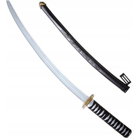 Espada samurái, arma de guerrero, katana en vaina, accesorios ninja, 75 cm (1/5)
