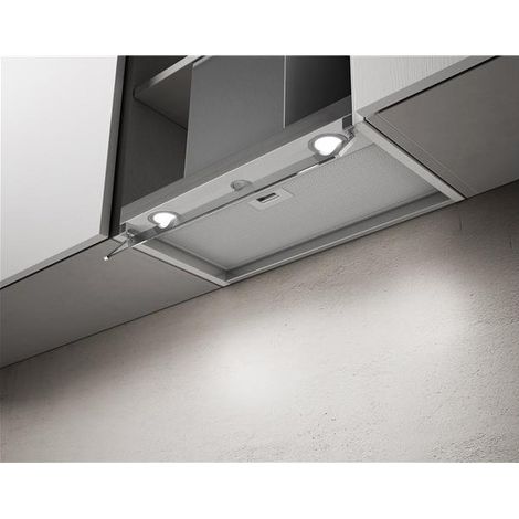 Elica – Hotte décorative intégrée 594mm – Extraction conduit 581 m³/h – Classe énergétique B – Niveau sonore 67 dB – Acier inoxydable