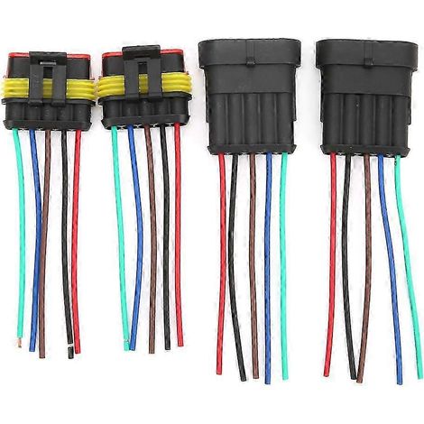 Connecteur électrique étanche auto 2 jeux 4/5/6 broches avec câble 5P (1/3)