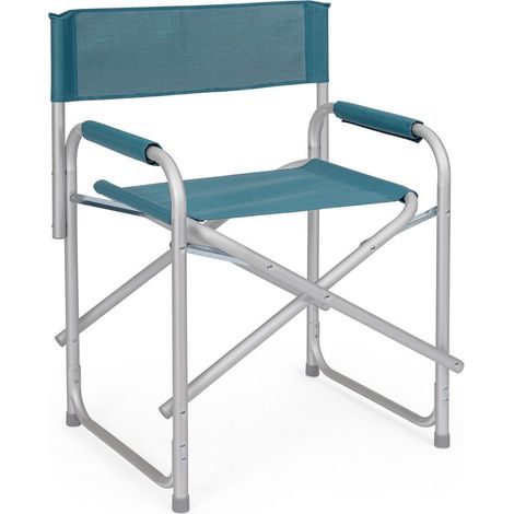 Set 2 Sedie Regista in Alluminio Anodizzato e Textilene Blu (1/5)
