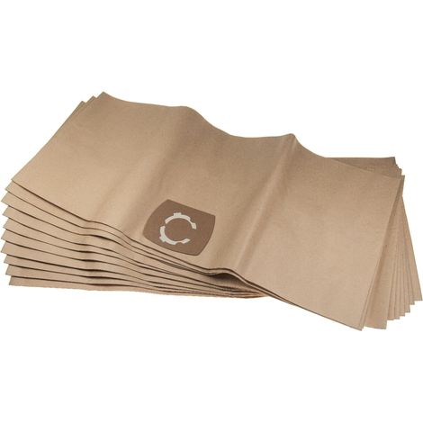 vhbw 10x bolsa compatible con Lux NT 30 L Container aspiradora - 33,1 cm x 77,7 cm beige