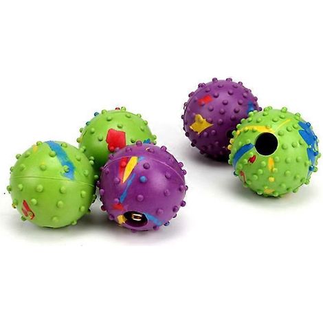 Hundespielzeug, Katzenball mit Quietschgeräuschen, Gummiball mit quietschenden Geräuschen, Hüpfball für Welpen und Katzen - Größe M.