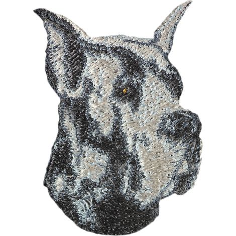 Gran Danés I - parche con forma de perro, parche bordado, decoración única para mochila de Art-Dog (1/3)