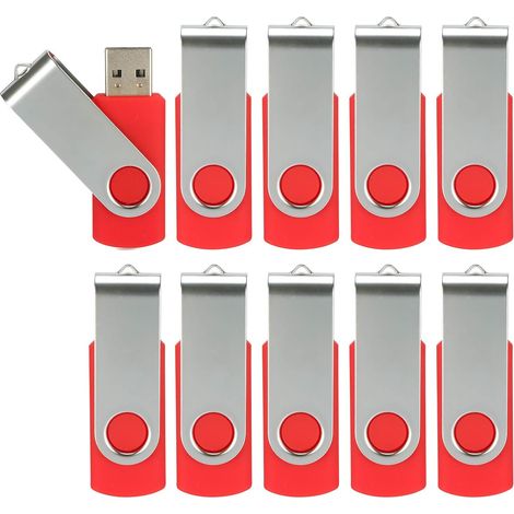 Lot de 10 clés USB 2.0 pivotantes et pliables. (1/5)