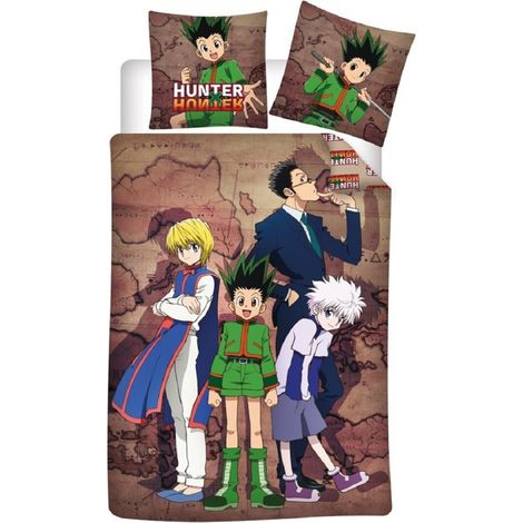 Hunter x Hunter Bettwäsche 140x200 cm Anime-Bettwäsche aus 100% Baumwolle für Fans