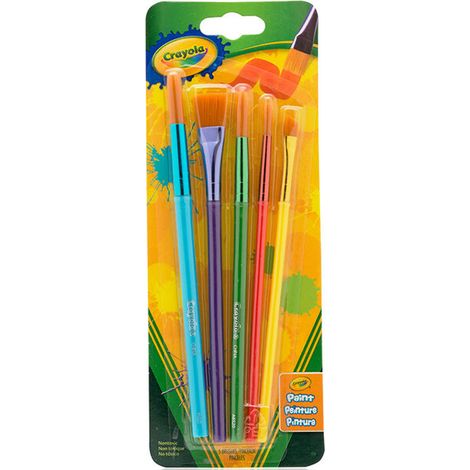 Set di 5 pennelli Crayola per la scuola e la pittura per bambini (1/4)