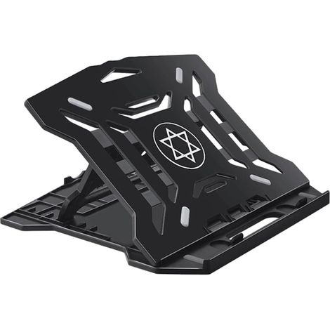 Support Pliable pour Ordinateur Portable Support Portable Abs et Silicone Noir Design Ergonomique Centre de Gravité Stable pour Bureau et Maison Couleur Couleur Aléatoire (1/5)