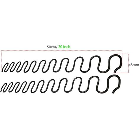 Ressorts de rechange pour canapé 2 pièces de 50cm avec 8 clips en S, 4,0 fils de diamètre Kit