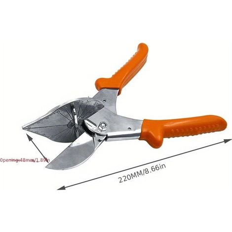 1pc Ciseaux à Onglets Multi-angles Pointus, Réglables De 45 à 135 Degrés Avec Verrouillage De Sécurité, Outil à Main Pour Couper Le PVC En Plastique Et Les Moulures (1/4)