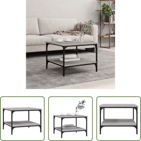 Holzwerkstoff - Couchtisch Grau Sonoma 55x55x40 cm Holzwerkstoff (1/5)