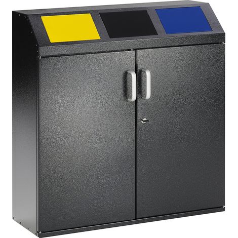eurokraft pro, Armoire de tri des déchets, capacité 3 x 50 l,