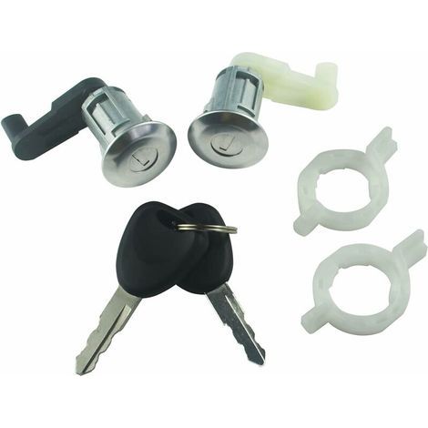 Kit cylindre de serrure de porte en alliage de zinc 7701468981 pour Re-naul Megane Scenic Clio Thalia 7701468982 (2 cylindres + 2 clés) (1/5)