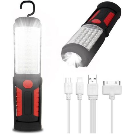 Lampe de Travail LED Rechargeable avec Lampe Torche Magnétique - 1pcs