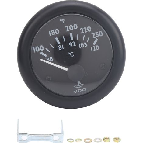 Thermomètre à eau électromagnétique à aiguille de 52 mm, générateur, thermomètre moteur VDOWT (DC12V) (1/5)