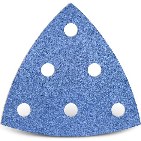 MENZER Blue Carte abrasive a gancio e anello, 93 mm, 6 fori, p. Levigatrici a delta, Corindone zirconio (25 Pz.) G24