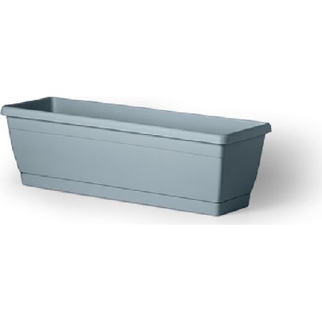 VASO fioriera CASSETTA da BALCONE Roxanne con sottovaso 40cm Veca VARI COLORI - Color: AZZURRO PROVENZA