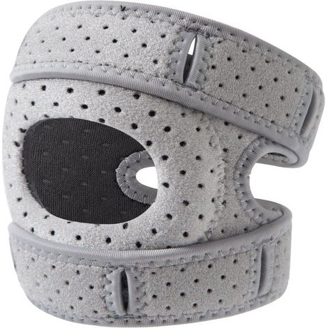 Ginocchiere sportive, confezione da 2, adatte per la corsa e il salto con la corda, ideali per corridori e tennisti, adatte all'uso estivo, taglia M, colore grigio. (1/5)