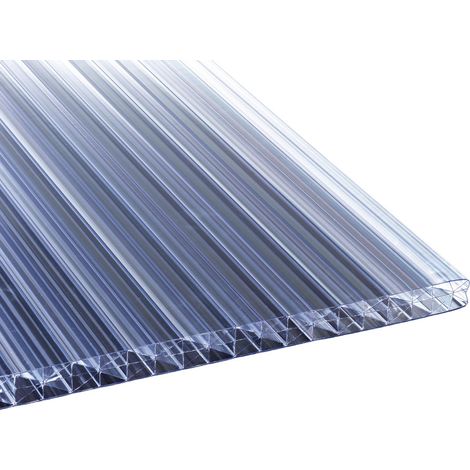 PC-Stegfünffachplatte Thermo 980 x 2000 mm, glasklar, 25 mm