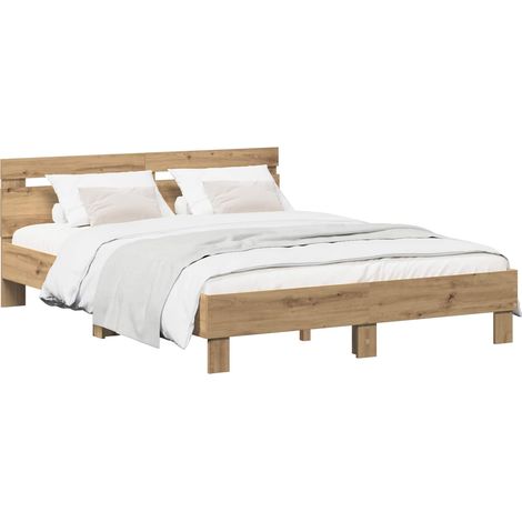 Estructura de cama Roble artisan 120 x 190 cm vidaXL (1/5)