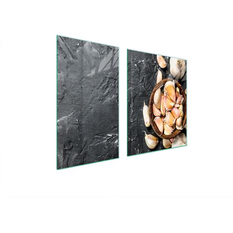 Glasplatte und Schneidebrett 100x52 Knoblauch (1/5)