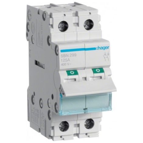 Interrupteur-sectionneur modulaire 125A 2P SBN299 (1/2)
