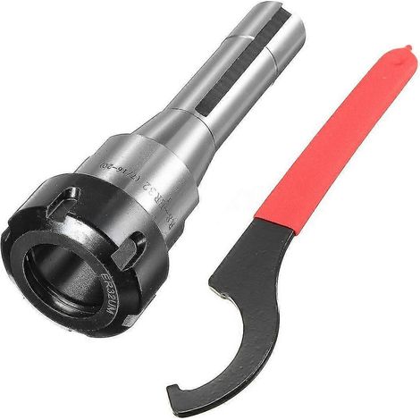 1 porte-pince R8-ER32 7/16 de 6,3 pouces pour fraiseuse/tour CNC, outil de broche R8, argent/noir (1/5)