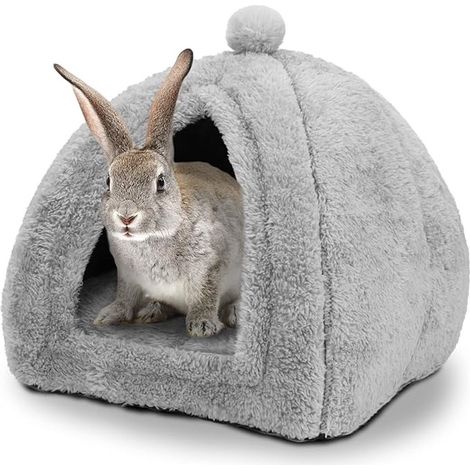 Clapier gris pour lapins et cochons d'Inde - 1 pièce - 34 x 34 x 36 cm - Convient aux lapins, cochons d'Inde et furets - Cage d'intérieur pour rongeurs (1/5)