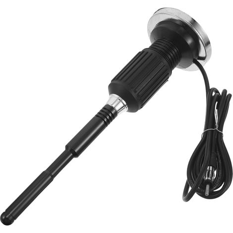 Antenne Magnétique pour Voiture SUV et Camping-Car, Base en Alliage D'aluminium et Caoutchouc, Installation Facile et Réception FM/am Optimale, Design Aérodynamique Noir (1/5)