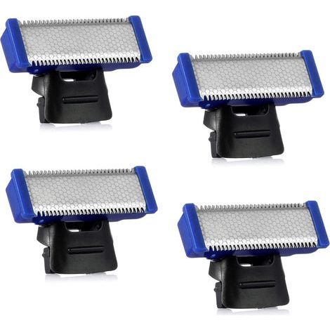 Set of 4 replacement heads for electric shavers with electric shaver brush
