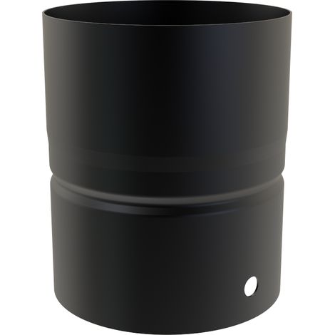 Adaptador a caldera, tubo Ø 80 - S.caldera Ø 80. Vitrificado negro