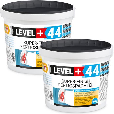 LEVEL+ Fertigspachtel Spachtelmasse Finish Masse Q4 L+44 - 2x10KG