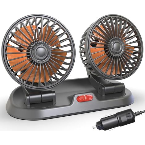 2 velocidades, rotación de 360°, para salpicadero de coche, potente solución de refrigeración para SUV/autocaravanas/camiones/furgonetas, coches diésel, funciona con mechero. (1/5)