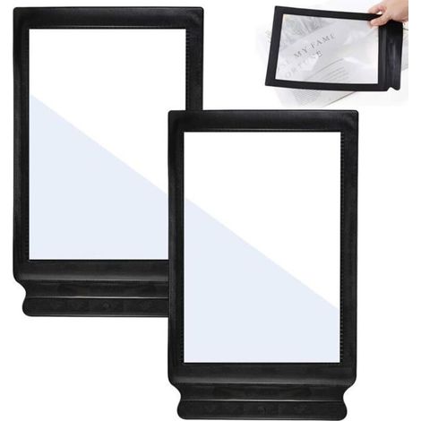Loupe De Lecture Pleine Page, 2 Pièces, 3X Loupe Rectangulaire À Main, Grande Loupe, Design Léger, Large Champ Visuel, Pour S (1/5)
