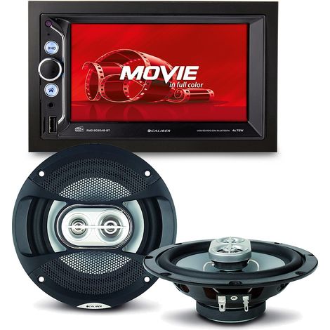 Pack sono voiture Autoradio RMD803DAB-B 4x75W + 2 haut parleurs 16,5m 120W