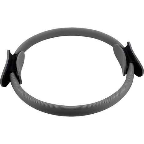 Anneau de résistance circulaire double poignée pour yoga et Pilates, idéal pour le renforcement des cuisses et des jambes, noir. (1/5)