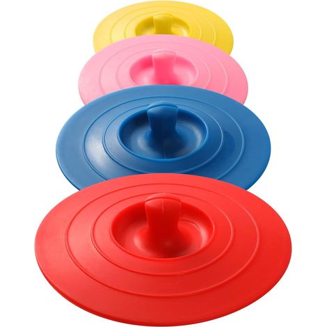 (4 pièces) Couvercles de tasse en silicone, couvercles en silicone multicolores, adaptés aux tasses, tasses à thé, théières, couvercles de tasse élastiques, couvercles de tasses à café, à thé et à boi (1/5)