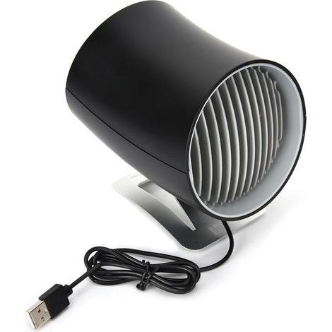 Ventilateur USB Portable Mini - Touch Intelligent - 2 Vitesses - Angle de Balancement Réglable - Pour Bureau Voiture - Noir - 1 Pièce (1/5)