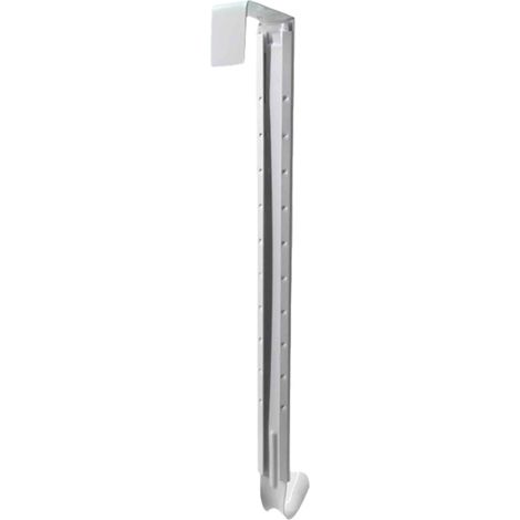 Gancho telescópico, acero negro, ajustable de 38,1 a 63,5 cm, gancho de metal, no requiere perforación, puerta principal (1/5)