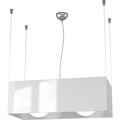 Sospensione Moderna Loft Metallo Cromo 2 Luci E27 (1/4)