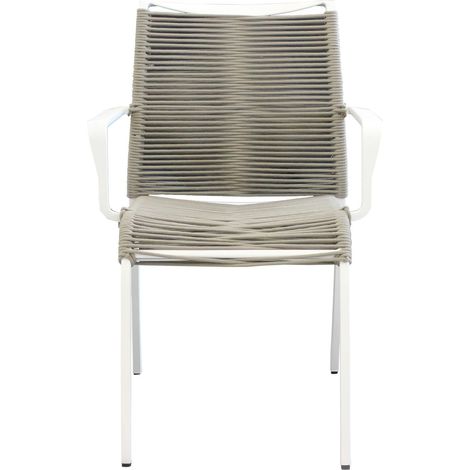 ABEONA - poltrona da giardino in alluminio e corda impilabile (1/4)