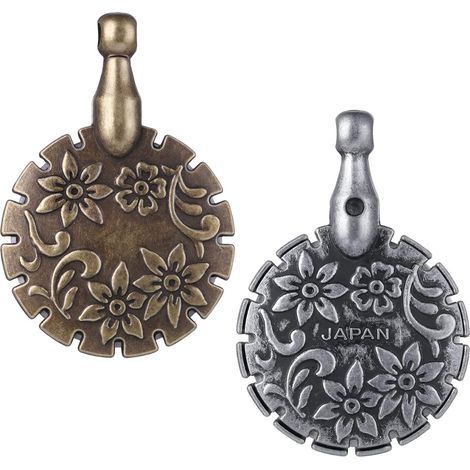 Lot de 2 pendentifs coupe-fil ronds, décorations de coupe-fil en or antique, outils de coupe-fil pour couture, fournitures de suspension artisanales (1/5)