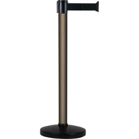Poteau Alu Bronze à sangle Noir 3m x 50mm sur socle portable - 2010689 (1/2)