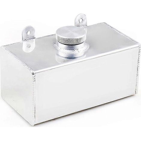 Vase d'expansion de liquide de refroidissement en alliage d'aluminium poli miroir, pour réservoir de 2 L, avec trop-plein et système de pulvérisation pour intercooler. (1/5)