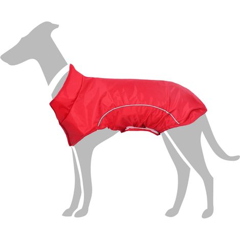 Hunde Regenmantel mit Reflexstreifen Polyester Rot 4XL