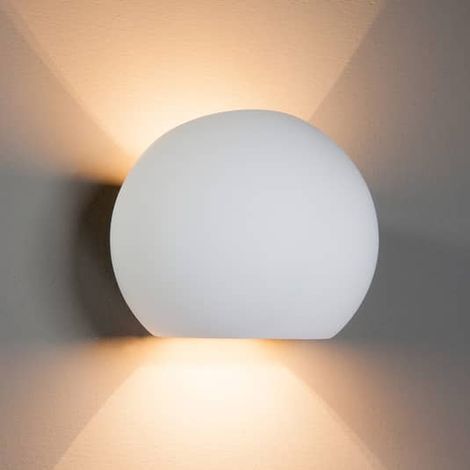 [NEUWERTIG] B-Ware Lindby Kugelförmige Gips Halogen Wandleuchte Wandleuchte Deko Wandlicht G9 Elina