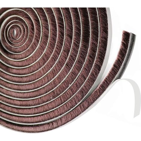 Bürstendichtung Türdichtung selbstklebend 9 mm B x 5 mm T x 10 m L Türdichtung Insektenschutz Dichtungsbürste für Türen Fenster Schränke für (1/5)