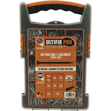 Ultima Visser Fixer Coller Set di 1000 Viti Zincate