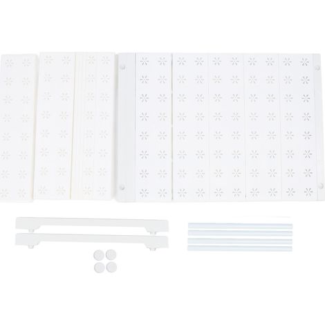 Organisateur de penderie extensible, couverture complète, sans perçage, étagère gain de place pour armoire de placard, longueur 67-88 cm / 26,4-34,6 pouces (1/5)